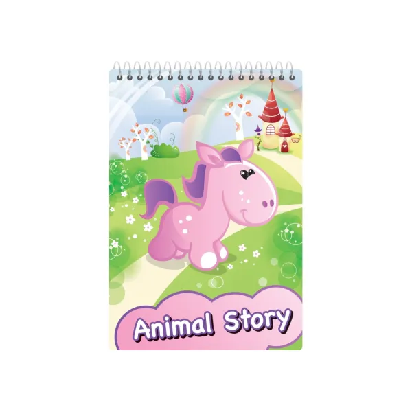 Блокнот Animal Story А6, верхня спіраль, клітина, 48 арк Economix (E20319-98) - Фото 1