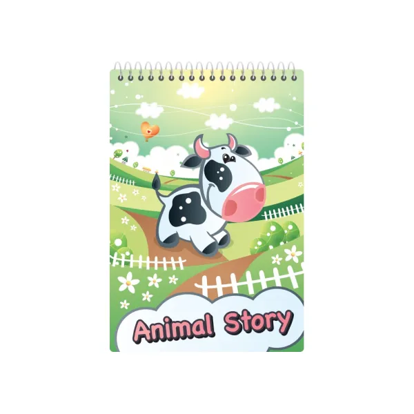 Блокнот Animal Story А6, верхня спіраль, клітина, 48 арк Economix (E20319-98) - Фото 3