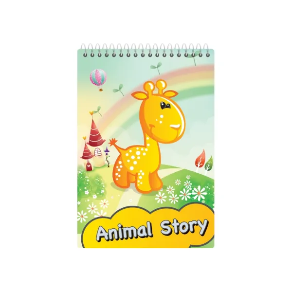 Блокнот Animal Story А6, верхня спіраль, клітина, 48 арк Economix (E20319-98) - Фото 4