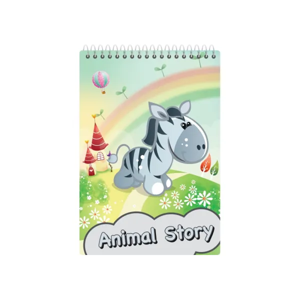 Блокнот Animal Story А6, верхня спіраль, клітина, 48 арк Economix (E20319-98) - Фото 8