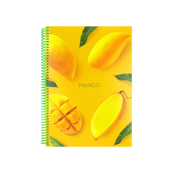 Блокнот Cocktail: Mango, A4, пластикова обкладинка, ПВХ спіраль, 80 арк, клітинка Optima (O20846-27) - Фото 5