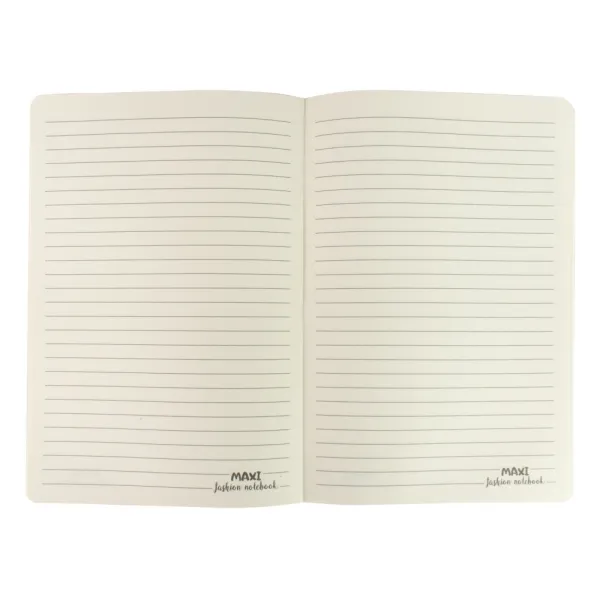 Блокнот PU блестящий, А5, 80 л, блок - крем, бумага, линия Maxi (MX26248) - Фото 1