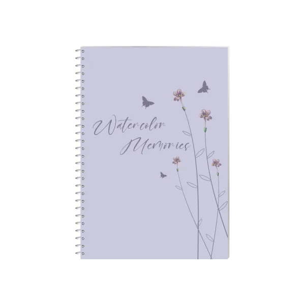 Блокнот Watercolor Memories, А5, обложка картон, спираль, 80 л, клетка Optima (O27153) - Фото 3