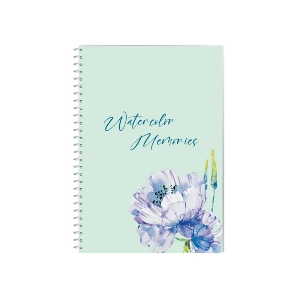 Блокнот Watercolor Memories, А5, обложка картон, спираль, 80 л, клетка Optima (O27154) - Фото 1