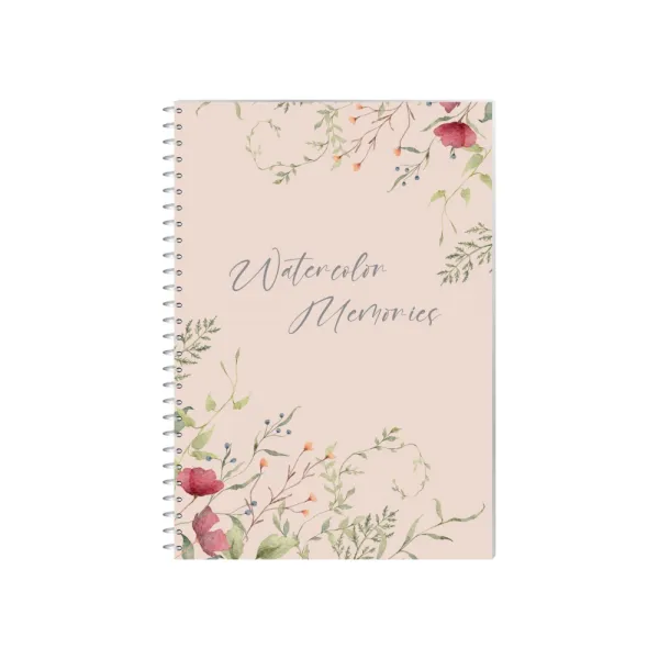 Блокнот Watercolor Memories, А5, обложка картон, спираль, 80 л, клетка Optima (O27155) - Фото 4