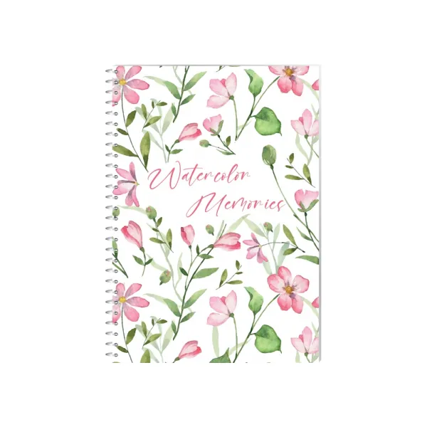 Блокнот Watercolor Memories, А5, обложка картон, спираль, 80 л, клетка Optima (O27157) - Фото 1