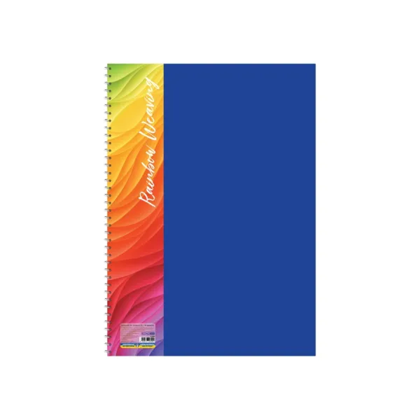 Блокнот А4, пластикова обкладинка (фактура тканина), бічна спіраль, 80 арк, клітинка, асорті Economix (E20309) - Фото 1