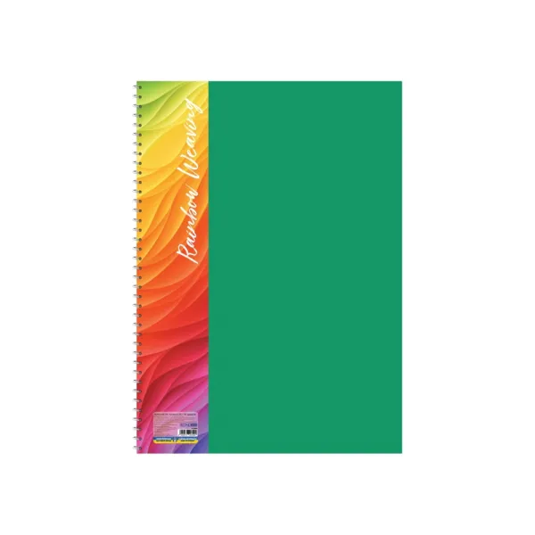 Блокнот А4, пластикова обкладинка (фактура тканина), бічна спіраль, 80 арк, клітинка, асорті Economix (E20309) - Фото 3