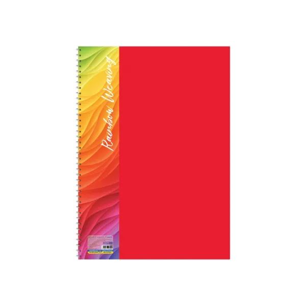Блокнот А4, пластикова обкладинка (фактура тканина), бічна спіраль, 80 арк, клітинка, асорті Economix (E20309) - Фото 4