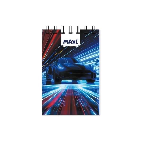 Блокнот А7, пластиковая обложка, спираль, 80 л, клетка Maxi (MX26311) - Фото 2