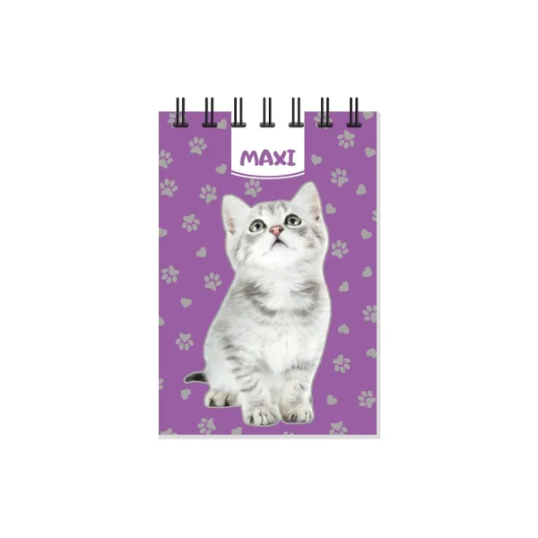 Блокнот А7, пластиковая обложка, спираль, 80 л, клетка Maxi (MX26312) - Фото 4