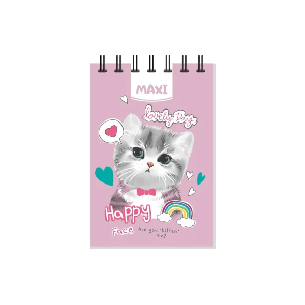 Блокнот А7, пластиковая обложка, спираль, 80 л, клетка Maxi (MX26312) - Фото 8