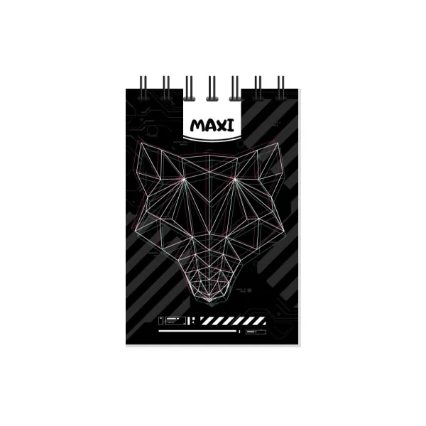 Блокнот А7, пластиковая обложка, спираль, 80 л, клетка Maxi (MX26314) - Фото 4