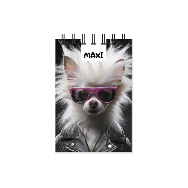 Блокнот А7, пластиковая обложка, спираль, 80 л, клетка Maxi (MX26310) - Фото 5