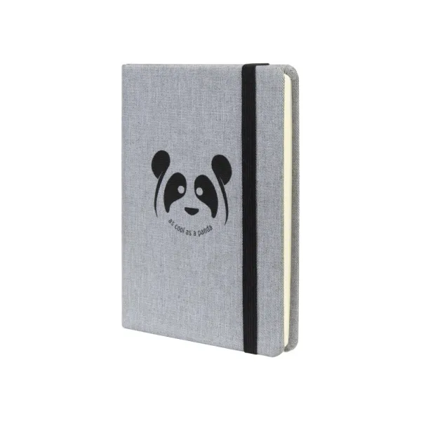 Записная книга Panda, А6, твердый переплет текстиль, резинка, кремовый блок линия Optima (O27192-05) - Фото 2