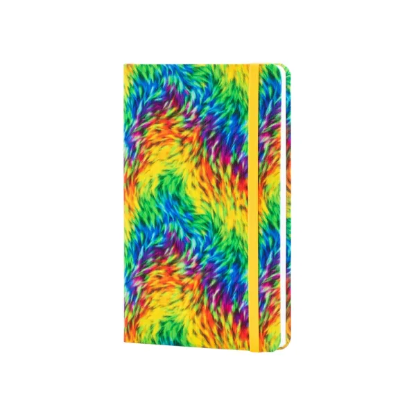 Записная книга Rainbow, А5, твердая обложка текстиль, резинка, блок клетка Optima (O27190-01) - Фото 2