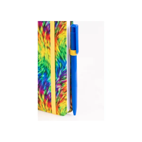 Записная книга Rainbow, А5, твердая обложка текстиль, резинка, блок клетка Optima (O27190-01) - Фото 2