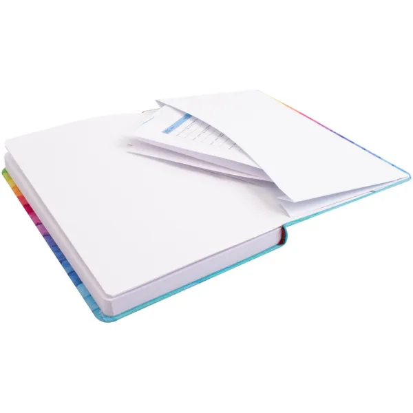 Записная книга Rainbow, А5, твердая обложка текстиль, резинка, блок клетка Optima (O27190-02) - Фото 2