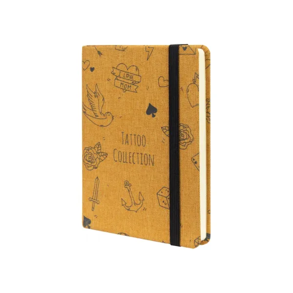 Записная книга TATOO, А6, твердый переплет текстиль, резинка, кремовый блок линия Optima (O27192-07) - Фото 5