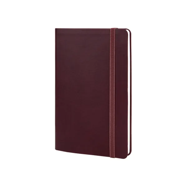 Записная книга Vivella, А5, мягкая обложка, резинка, белый блок линия, бордо Optima (O27104-18) - Фото 5