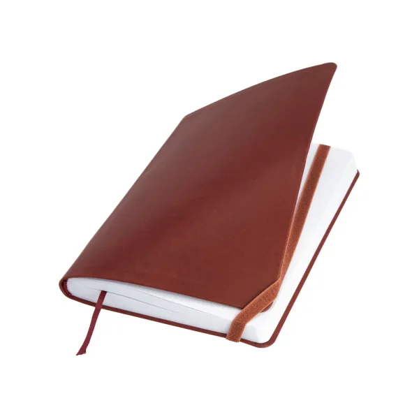 Записная книга Vivella, А5, мягкая обложка, резинка, белый блок линия, коричневый Optima (O27104-07) - Фото 2