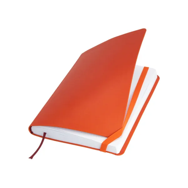 Записная книга Vivella, А5, мягкая обложка, резинка, белый блок линия, оранжевый Optima (O27104-06) - Фото 2