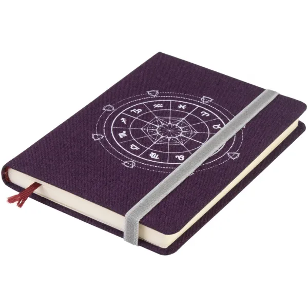 Записная книга Zodiac, А6, твердый переплет текстиль, резинка, кремовый блок линия Optima (O27192-08) - Фото 3