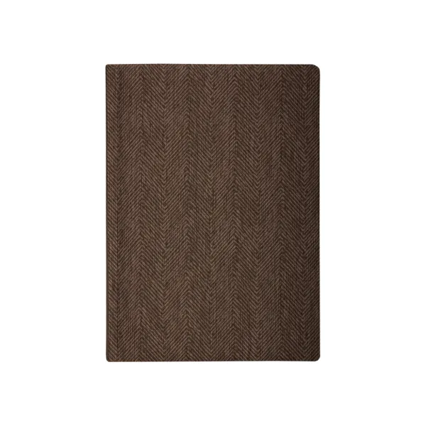 Ежедневник недатированный Tweed, А5, кремовый блок, клетка, коричневый, А5 Optima (O25410-07) - Фото 4