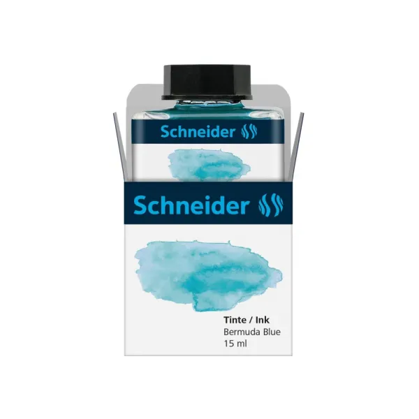 Флакон с жидкими чернилами к перьевым ручкам 15 мл, морская волна Schneider (S6930) - Фото 1