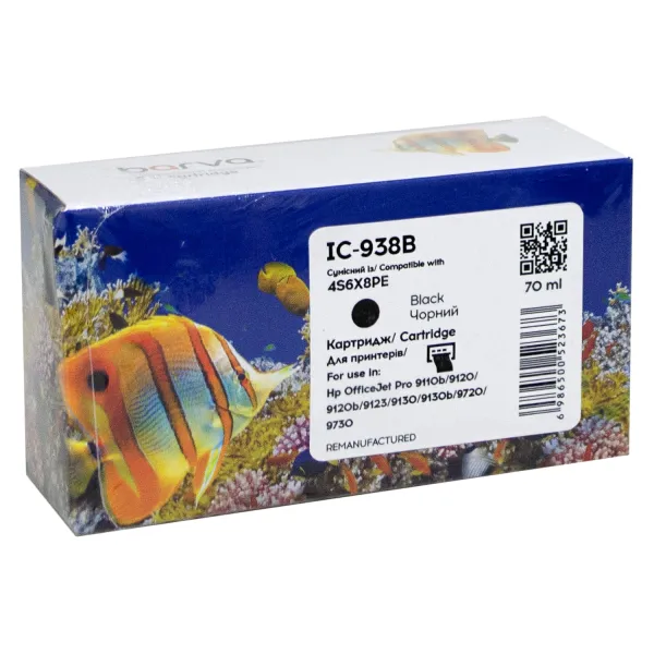 Картридж сумісний HP 938 (4S6X8PE) 1250 арк, чорний Barva (IC-938B) - Фото 3