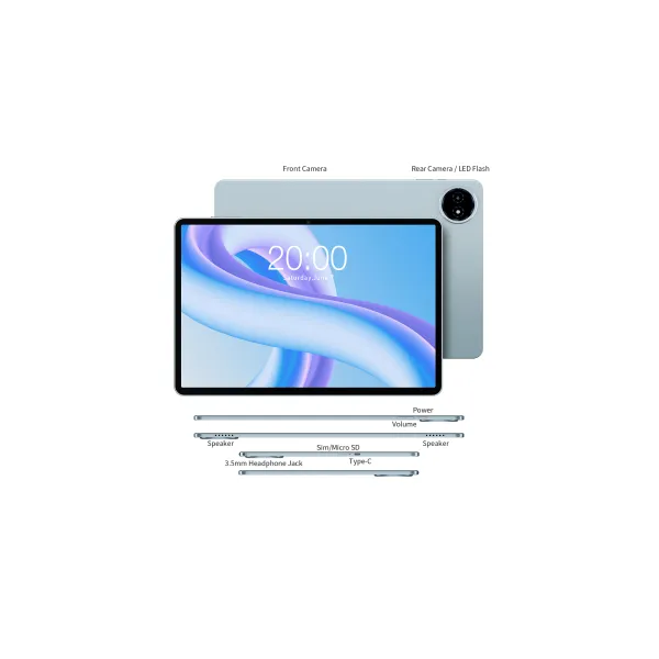 Планшет M50 Plus 10.1" 6ГБ, 128ГБ, LTE, 7000мА•год, Android, блакитний Teclast (6940709686942) - Фото 4