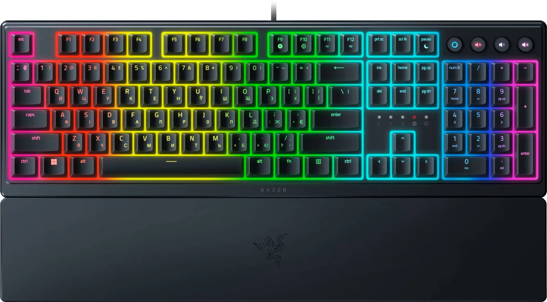 Клавиатура USB-A механическая, RGB, Ornata V3, Mecha-Membrane Switch, EN/UK, чёрная Razer (RZ03-04462100-R371) Клавиатура USB-A механическая, RGB, Ornata V3, Mecha-Membrane Switch, EN/UK, чёрная Razer (RZ03-04462100-R371)