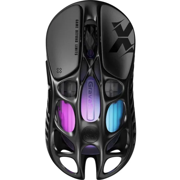 Мышь BT/WL/USB-A, RGB, Mercury X, чёрная GravaStar (GSX_BLK)