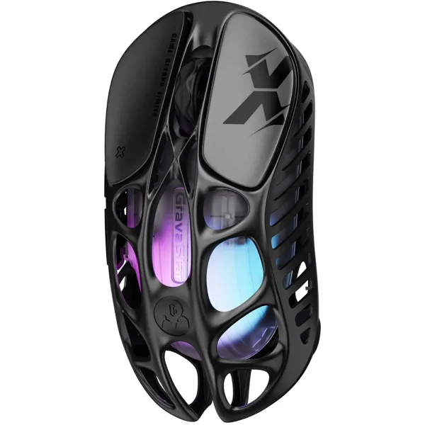 Мышь BT/WL/USB-A, RGB, Mercury X, чёрная GravaStar (GSX_BLK) - Фото 3