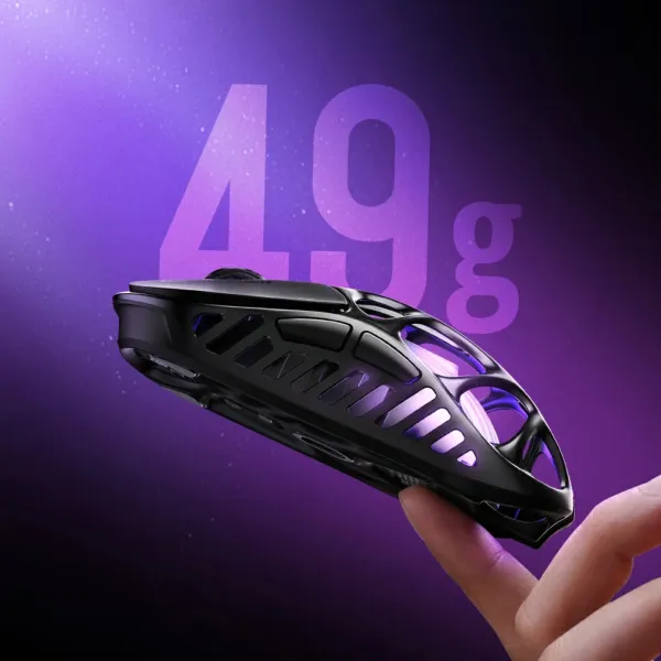 Мышь BT/WL/USB-A, RGB, Mercury X, чёрная GravaStar (GSX_BLK) - Фото 7