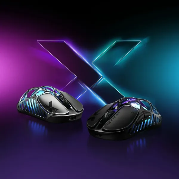Мышь BT/WL/USB-A, RGB, Mercury X, чёрная GravaStar (GSX_BLK) - Фото 9