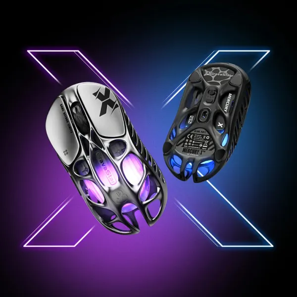 Мышь BT/WL/USB-A, RGB, Mercury X, чёрная GravaStar (GSX_BLK) - Фото 10