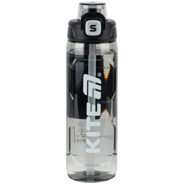 Пляшечка для води Kite 800 мл чорна, тританова (K25-1211-1) - Фото 2