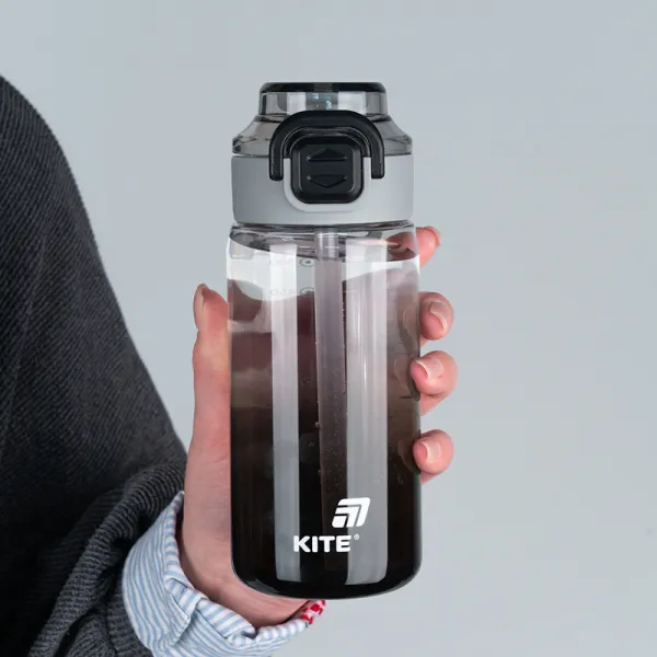 Пляшечка для води Kite 600 мл чорна, тританова (K25-1212-1) - Фото 3