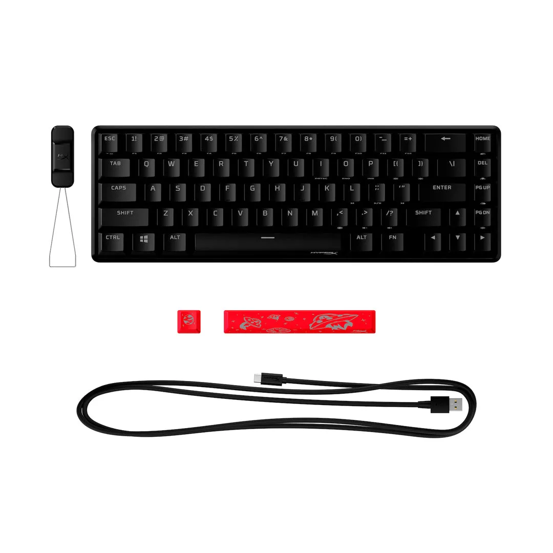 Клавиатура USB-A механическая, RGB, Alloy Origins 65, Red, EN/UA, чёрная HyperX (4P5D6AA) - Фото 5