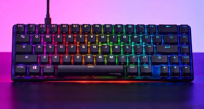 Клавиатура USB-A механическая, RGB, Alloy Origins 65, Red, EN/UA, чёрная HyperX (4P5D6AA) - Фото 1