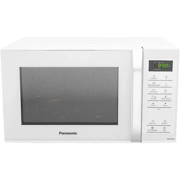 Микроволновая печь, 25л, 800Вт, дисплей, откр. ручкой, белый Panasonic (NN-ST34NWZUE) - Фото 5