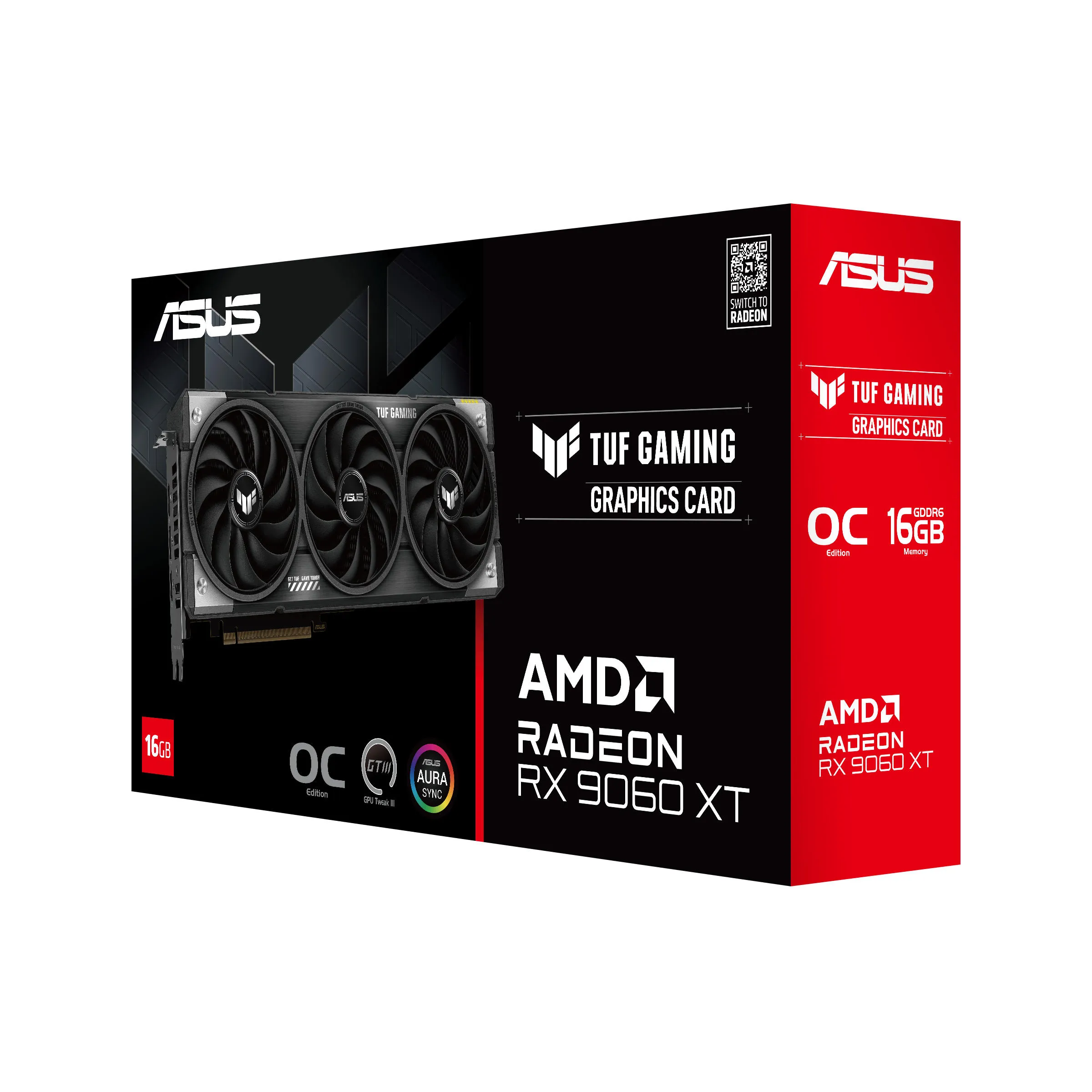 Вiдеокарта Radeon RX 9060 XT 16GB GDDR6 OC TUF-RX9060XT-O16G