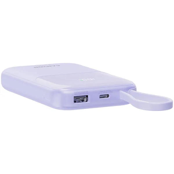 Акумулятор зовнішній Power Bank 10000 mAh OnPower 101 built-in cable PD 22.5W, фіолетовий Canyon (CNS-CPB101PU) - Фото 1