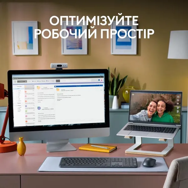 Комплект клавиатура и мышь беспроводной WL/BT MK950 Signature Slim Combo, UA, графитовый Logitech (920-012490) - Фото 1
