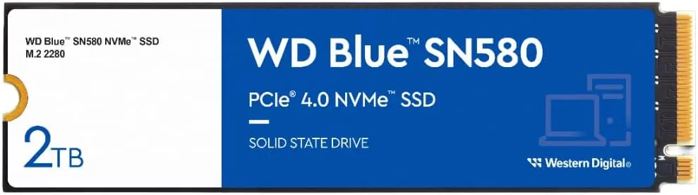 Накопичувач SSD M.2 2TB PCIe 4.0 Blue SN580 WD (WDS200T3B0E) Накопичувач SSD M.2 2TB PCIe 4.0 Blue SN580 WD (WDS200T3B0E)