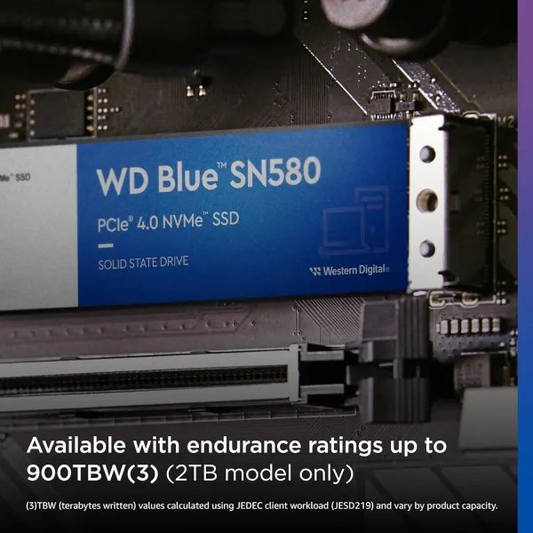 Накопичувач SSD M.2 2TB PCIe 4.0 Blue SN580 WD (WDS200T3B0E) - Фото 4