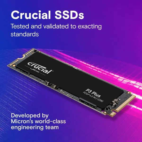 Накопитель SSD M.2 4TB PCIe 4.0 P3 Plus Crucial (CT4000P3PSSD8) - Фото 4