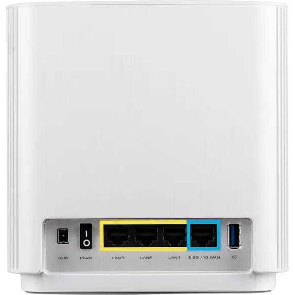 Система WiFi-Mesh ZenWiFi XT8 v2 AX6600, 3xGE LAN, 1x2.5GE WAN, 1xUSB3.1, 1мод, білий ASUS (90IG0590-MO3A70) - Фото 5