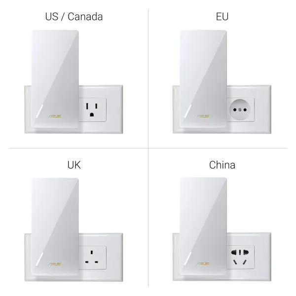 Расширитель покрытия WiFi RP-BE58 AX3000 1xGE LAN, MESH EU ASUS (90IG09J0-MU0C00) - Фото 5